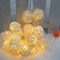 Perfect Holiday 10 LED Rattan String Light Battery Operated - Warm White